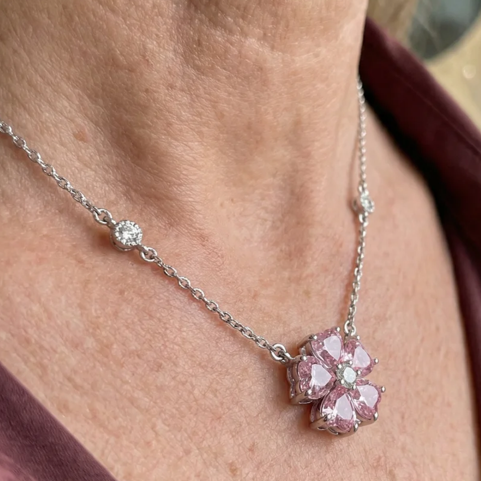 Daphne Blossom Pendant Necklace | Silver-Tone — image 2
