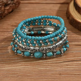 Jocelyn Boho Turquoise-Color Bead Bracelet Set - image 3
