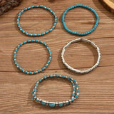 Jocelyn Boho Turquoise-Color Bead Bracelet Set - image 5