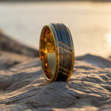 Lionel Brushed Band Ring | Gold-Tone — image 2