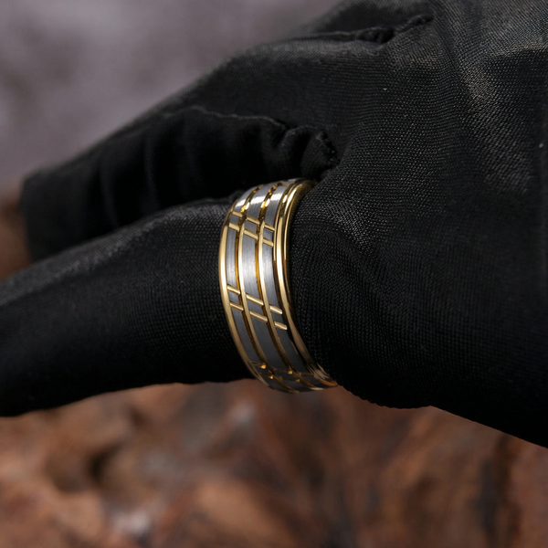 Lionel Brushed Band Ring | Gold-Tone — image 7