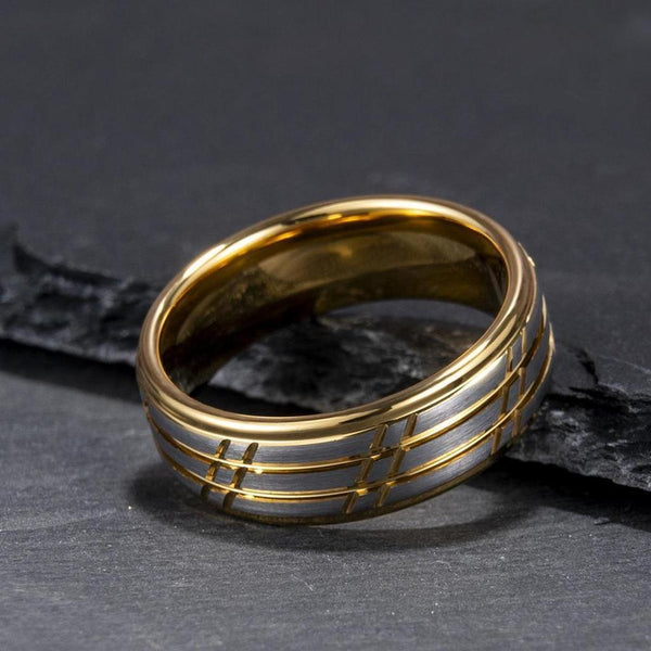 Lionel Brushed Band Ring | Gold-Tone — image 8