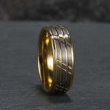 Lionel Brushed Band Ring | Gold-Tone — image 9