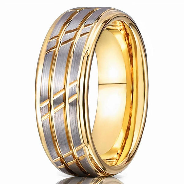 Lionel Brushed Band Ring | Gold-Tone