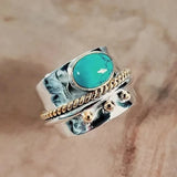 Sylvia Wide Turquoise-Color Ring - image 1