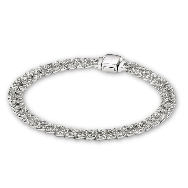 Mabel Wide Curb Chain Bracelet — Silver-Tone — image 2