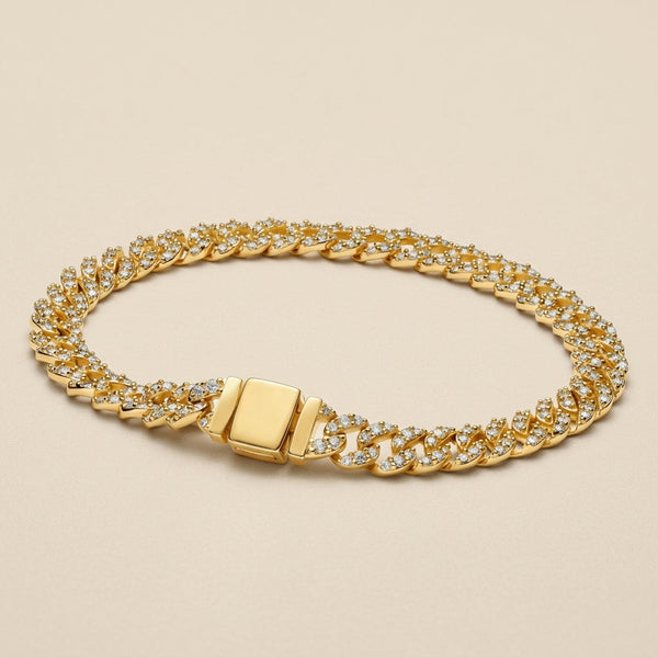 Mabel Wide Gold-Tone Curb Chain Bracelet