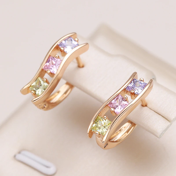 Jean Multicolor Sparkle Earrings | Gold-Tone