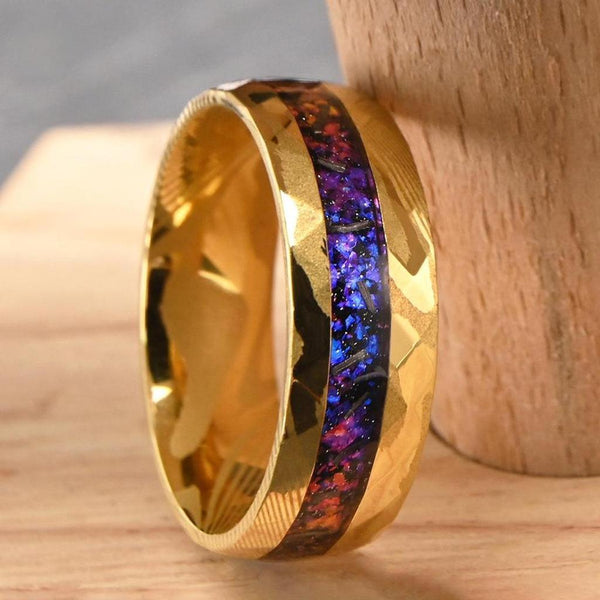 Samuel Purple Inlay Band Ring | Gold-Tone — image 2