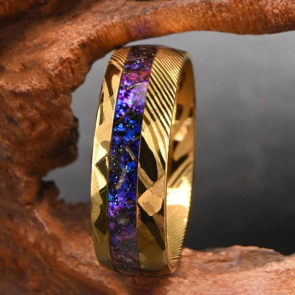 Samuel Purple Inlay Band Ring | Gold-Tone — image 4