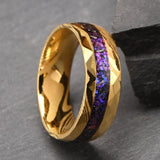 Samuel Purple Inlay Band Ring | Gold-Tone — image 7