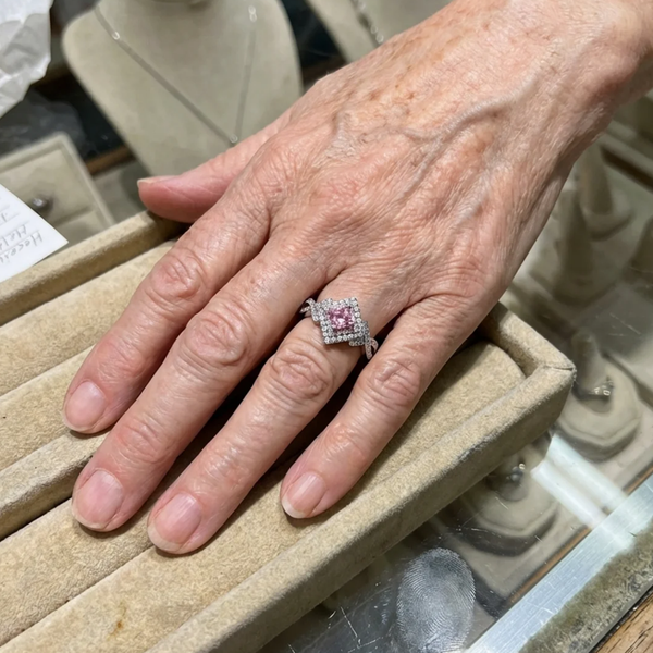 Gabrielle Pavé Square Ring | Gold-Tone — image 2