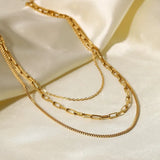 Irene Triple-Layer Chain Necklace - image 2