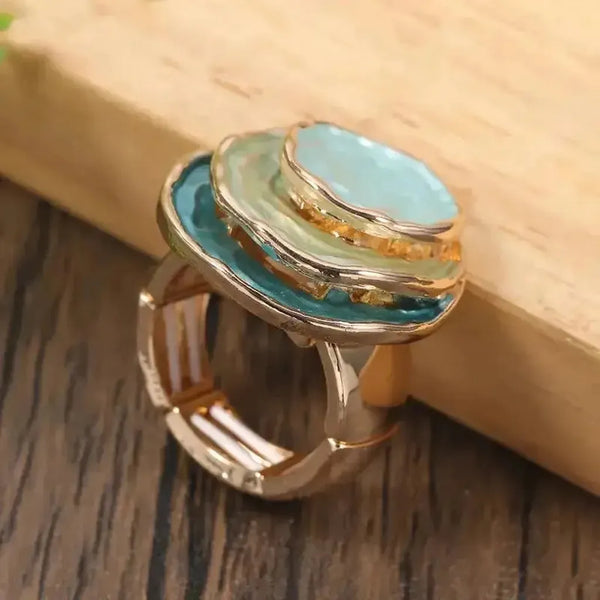 Judith Three-Row Retro Ring - image 1