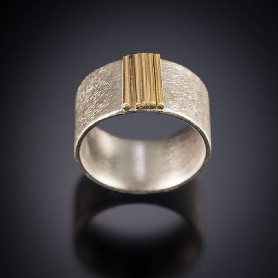 Simone Slim Retro Ring | Gold-Tone
