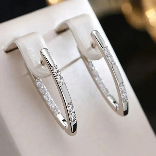 Wilhelmina Sparkle Earrings — Silver-Tone — image 2