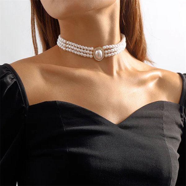 Eleanor Three Pearl-Look Accent Necklace - image 1