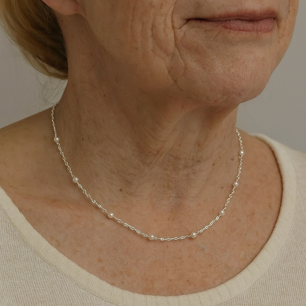 Emmeline Shimmering Pearl-Look Necklace - image 2