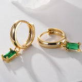 Phoebe Green Accent Earrings - image 3