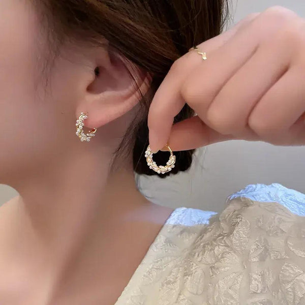 Myrtle Round Pearl-Look Earrings - image 3