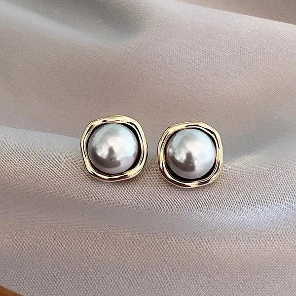 Theresa Black Pearl-Look Earrings - image 1