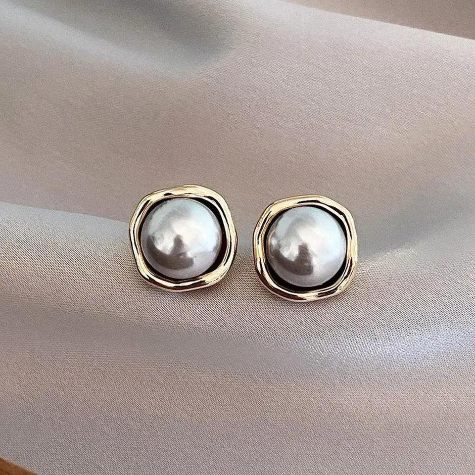 Theresa Black Pearl-Look Earrings - image 1