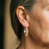 Vera Textured Hoop Earrings | Gold-Tone — image 2