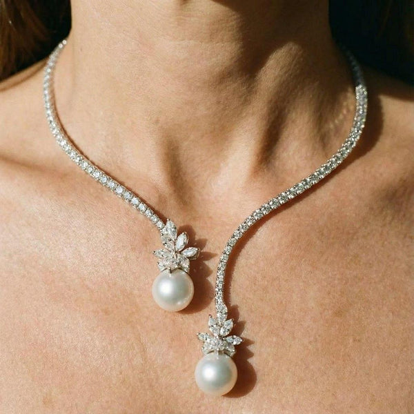 Myrtle Pearl-Look Necklace | Silver-Tone — image 2