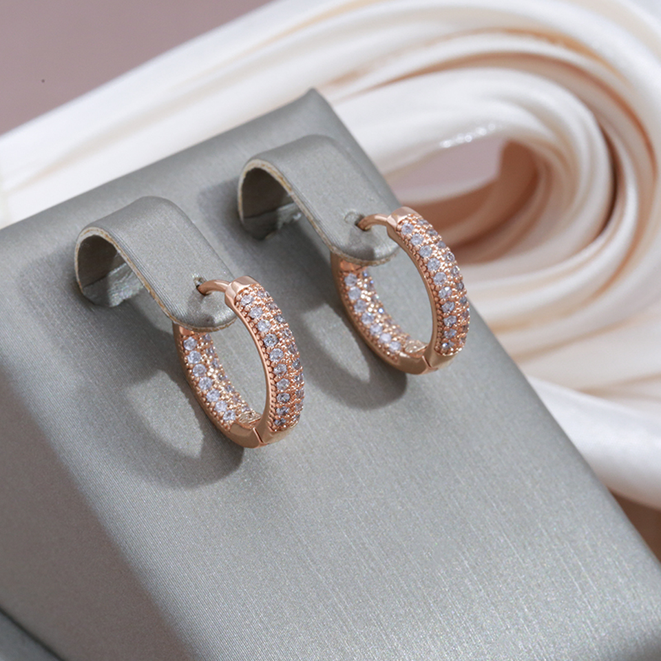 Susan Pave Hoop Earrings | Gold-Tone
