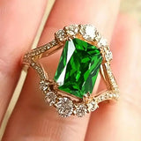 Violet Green Stone Ring - image 2
