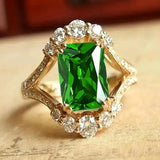 Violet Green Stone Ring - image 1