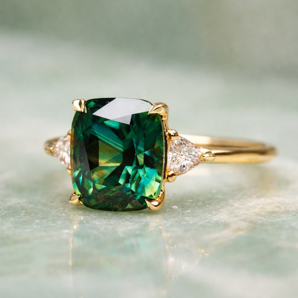 Grace Square Green Ring - image 2