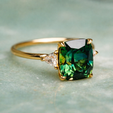 Grace Square Green Ring - image 3