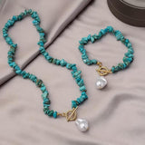 Susanna Stone-Look and Pearl-Look Jewelry Set - image 2