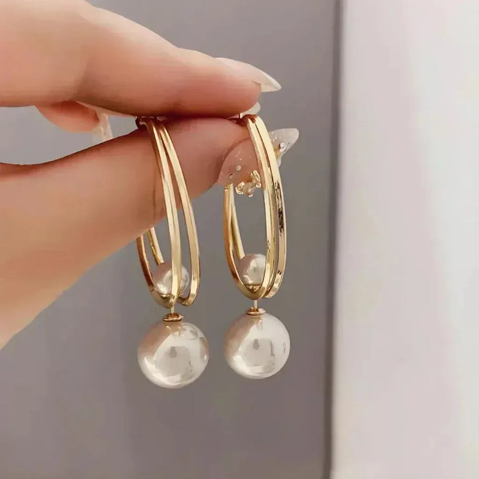 Serena Pearl-Look Earrings - image 1