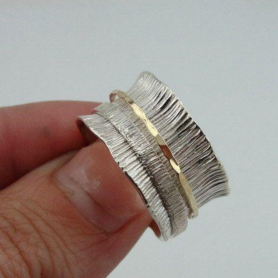 Miranda Delicate Retro Ring | Two-Tone