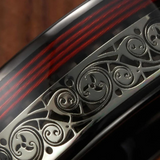 Dominic Red Inlay Band Ring | Black - image 8
