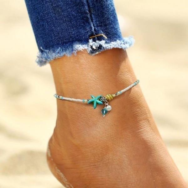 Bettina Star and Shell Accent Anklet - image 3