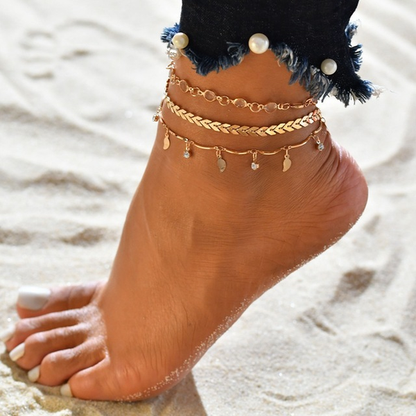 Susanna Sparkle Anklet | Gold-Tone
