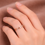Noelle Braided Ring | Rose-Gold-Tone and Silver-Tone — image 2