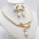 Nicola Pearl-Look Necklace and Earring Set - image 3