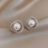 Stella Spiral Pearl-Look Earrings - image 1