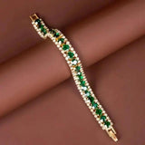 Gillian Green Bracelet | Gold-Tone