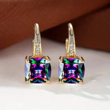 Caroline Stone Hoop Earrings | Gold-Tone — image 2