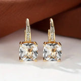 Caroline Stone Hoop Earrings | Gold-Tone — image 3