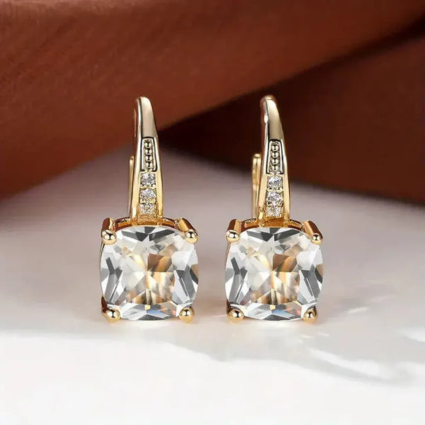 Caroline Stone Hoop Earrings | Gold-Tone — image 3