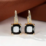 Caroline Stone Hoop Earrings | Gold-Tone — image 4