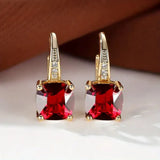 Caroline Stone Hoop Earrings | Gold-Tone — image 5