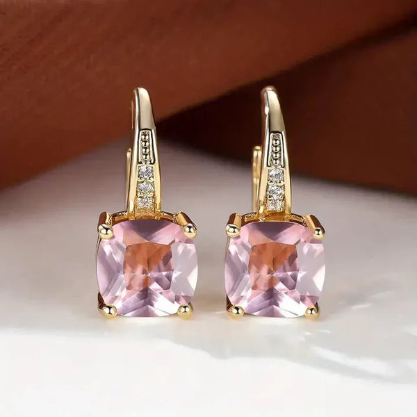 Caroline Stone Hoop Earrings | Gold-Tone — image 7