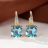 Caroline Stone Hoop Earrings | Gold-Tone — image 9